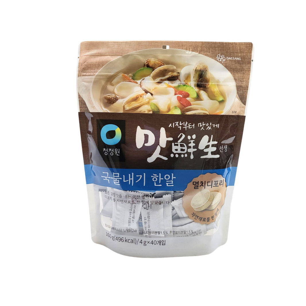 [Chungjungone] Anchovy Soup Stock Coin / 청정원 맛선생 국물내기 한알 멸치 디포리 코인 육수 (160g/ 4gx40 ea)