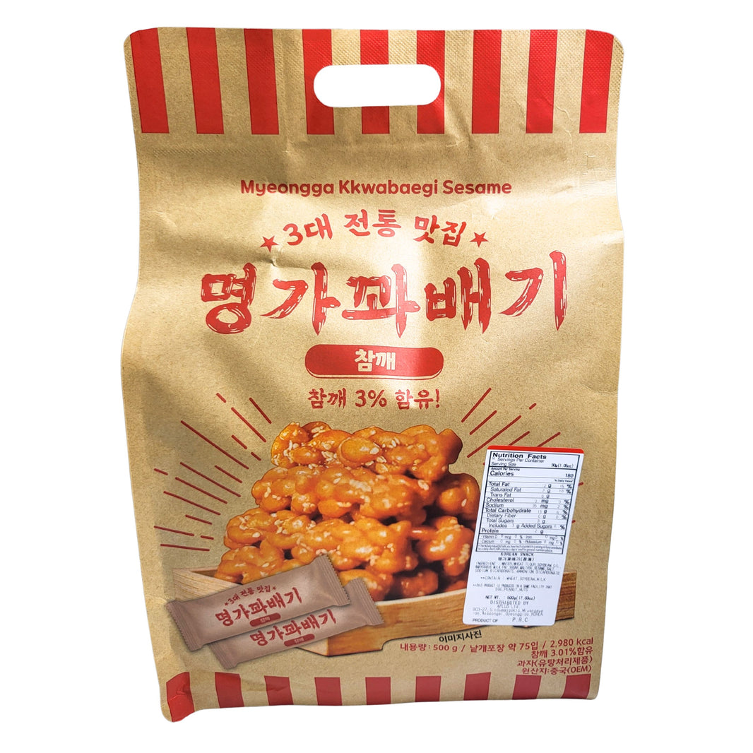 [Myeongga] Kkwabaegi Sesame / 명가 꽈배기 참깨 (500g)