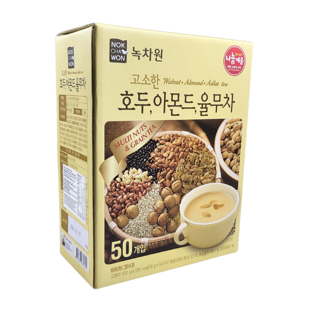 [Nokchawon] Walnut, Almond, Adlai Tea / 녹차원 고소한 호두 아몬드 율무차  (900g , 18g X 50 sticks)