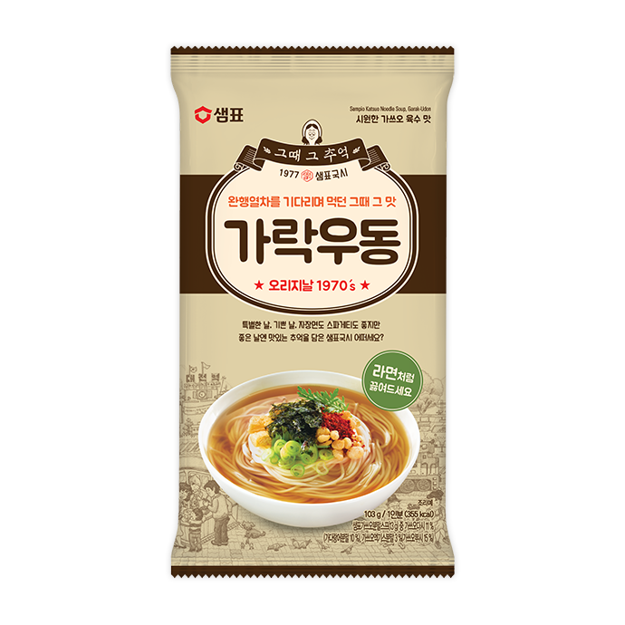 [Sempio] Katsuo Noodle Soup Garak-Udon / 샘표 그때 그 추억 가락우동 (103g x3pk)