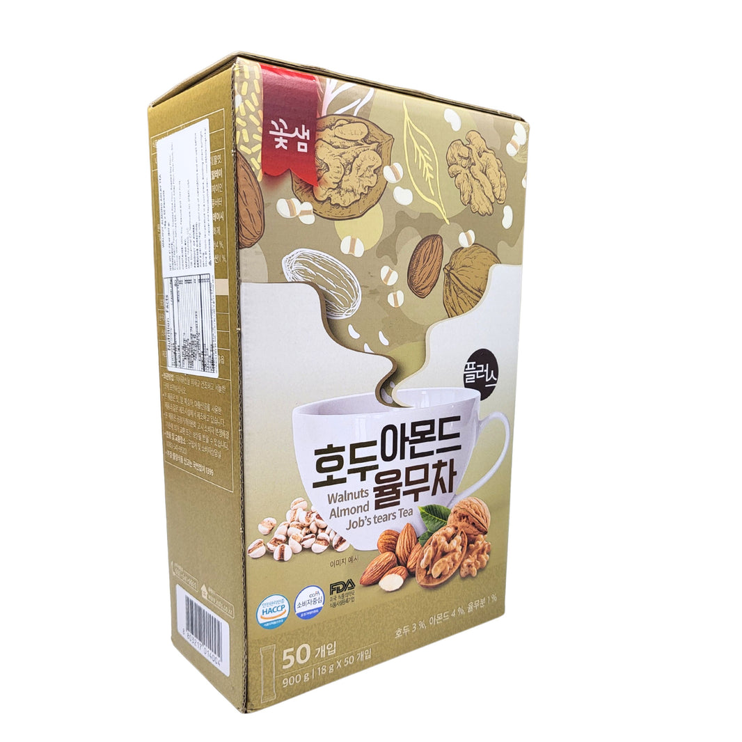 [Kotsam] Walnuts Almond Job's Tears Tea / 꽃샘 호두 아몬드 율무차 플러스 (900g, 18gx50Sticks)