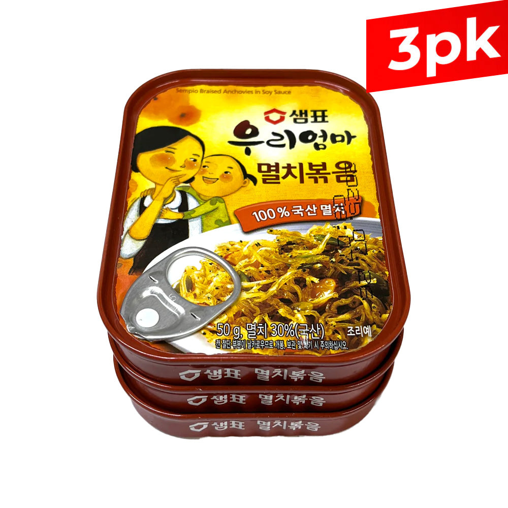 [Sempio] Anchovies in Soy Sauce / 샘표 우리엄마 멸치볶음 (50g x3)