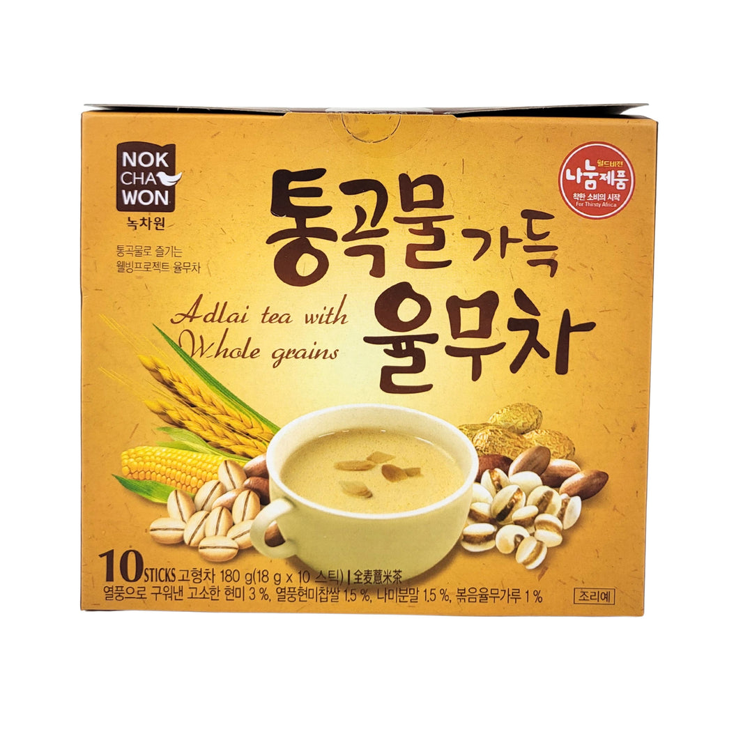 [Nokchawon] Adlai Tea With Whole Grains / 녹차원 통곡물 가득 율무차  (180g , 10 sticks)