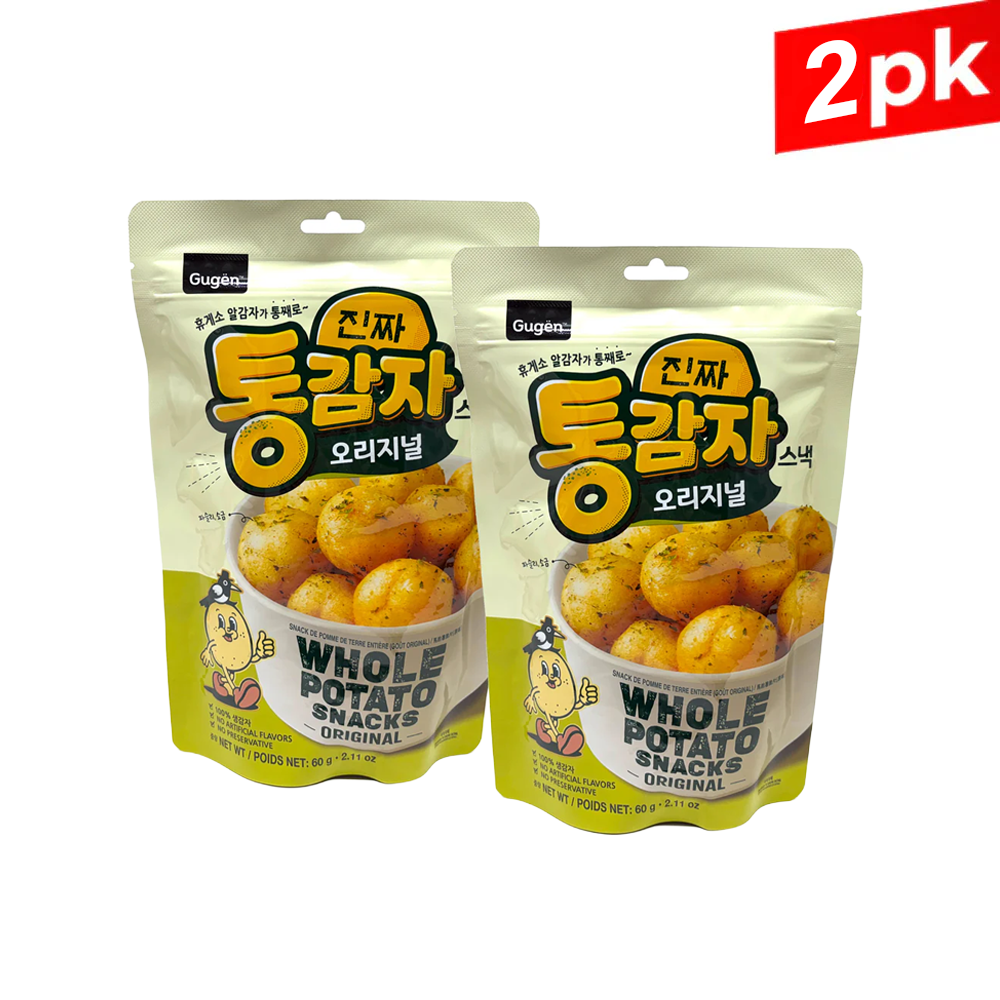 [Gugen] Whole Potato Snack Honey Mustard Flavor / 구겐 진짜 통 감자 스낵 허니 머스타드맛 (60g x2pk)