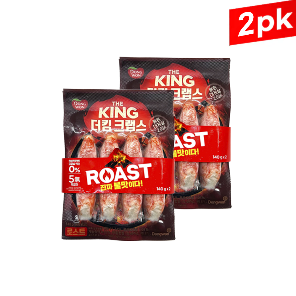 [Dongwon] The king Crabs Flavor Roast / 동원 더 킹 크랩스 불맛 (140g x 2 Packs)
