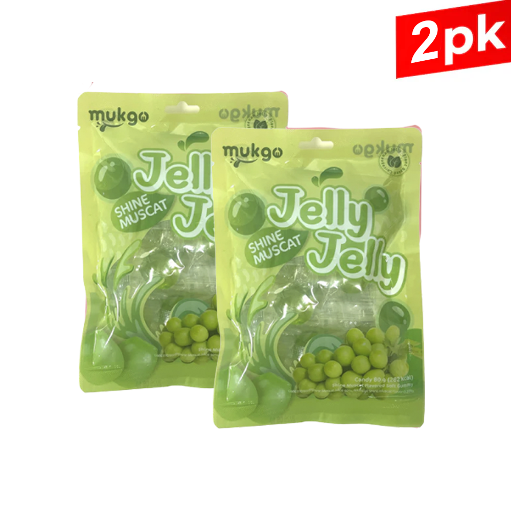 [Mukgo] Jelly Jelly Gummy Shine Muscat / 먹고 젤리젤리 샤인머스켓맛 거미 젤리 (80g x2)