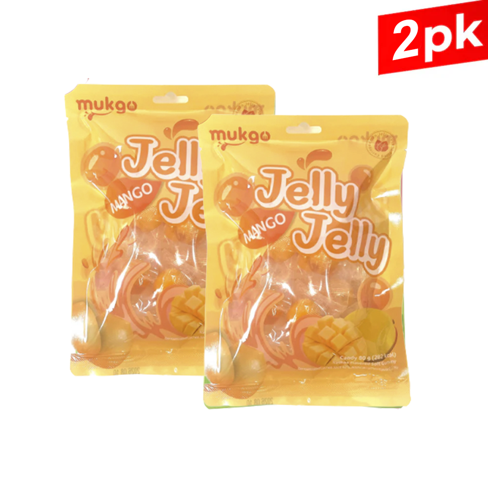 [Mukgo] Jelly Jelly Gummy Mango / 먹고 젤리젤리 망고맛 거미 젤리 (80g x2)