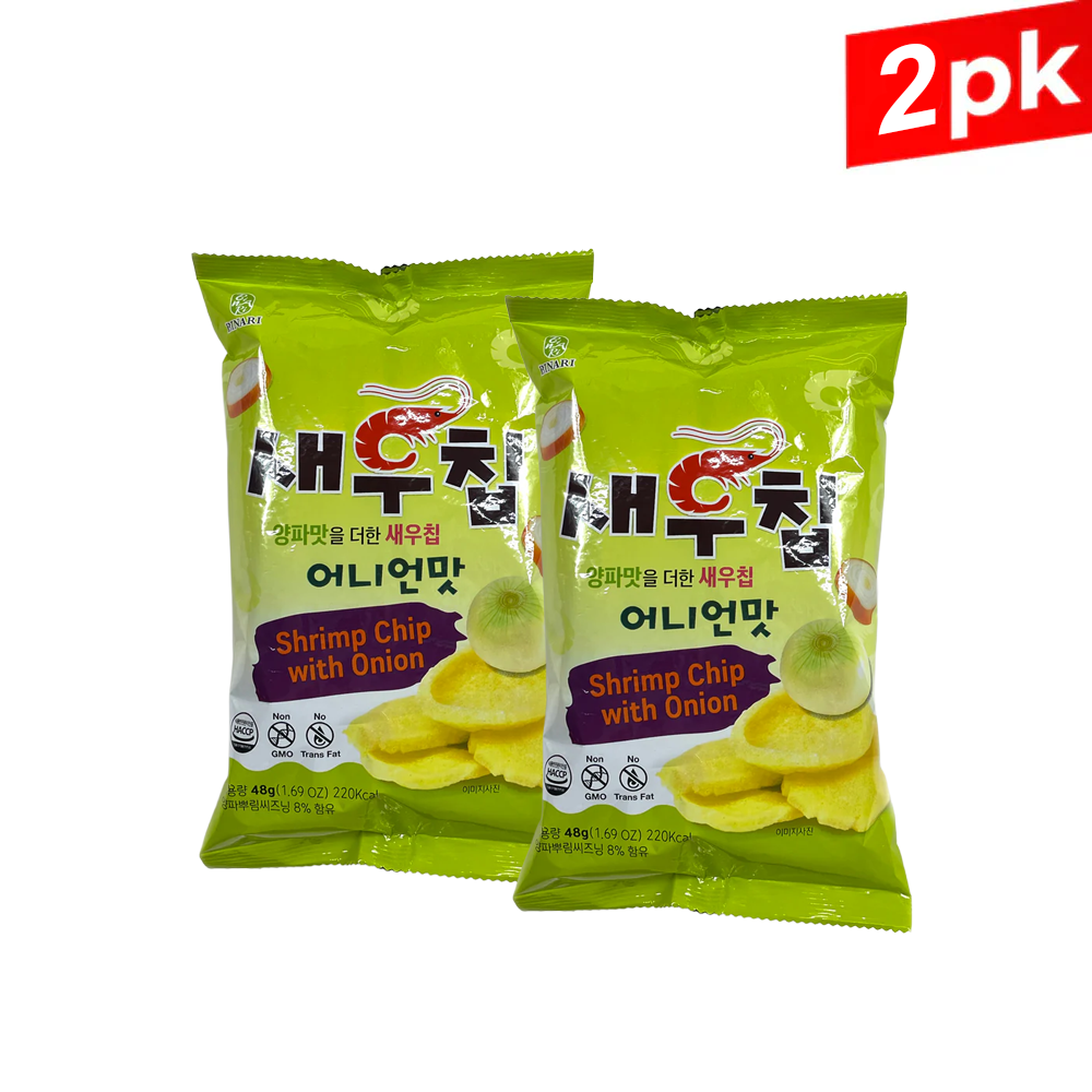 [Binari] Shrimp Chips Onion Flavor / 비나리 새우칩 어니언맛 (48g x2pk)
