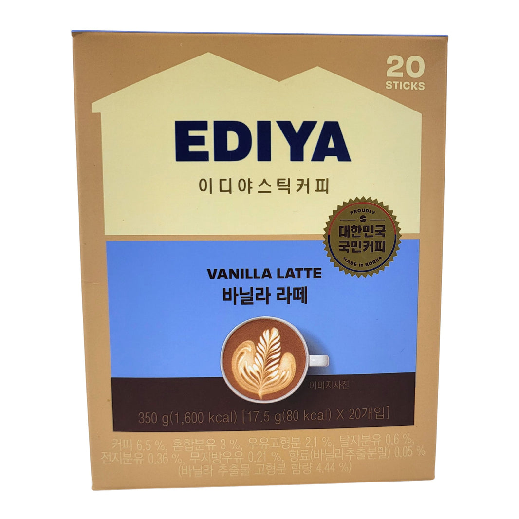 [Ediya] Ediya Coffee Mix Vanilla Latte / 이디야 믹스 커피 바닐라 라테 (350g ,20sticks)