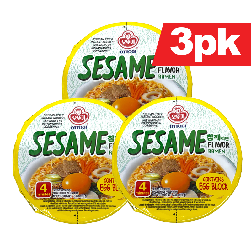 오뚜기 참깨 라면 컵 라면 사발면 큰컵 (110g x3)