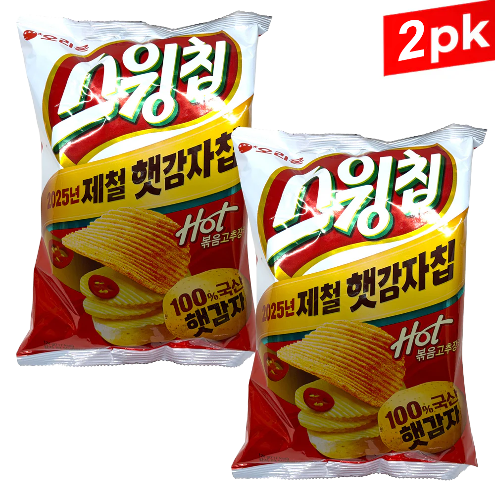 [Orion] Swingchips Hot Pepper / 오리온 스윙칩 핫 볶음 고추장 맛 (124g x2)