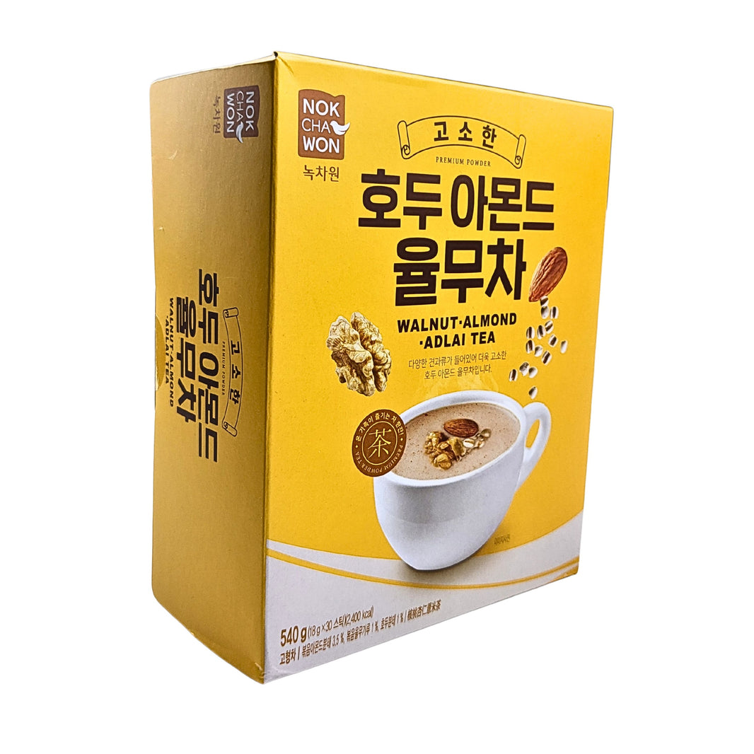 [Nokchawon] Walnut, Almond, Adlai Tea / 녹차원 고소한 호두 아몬드 율무차  (540g , 18g X 30 sticks)