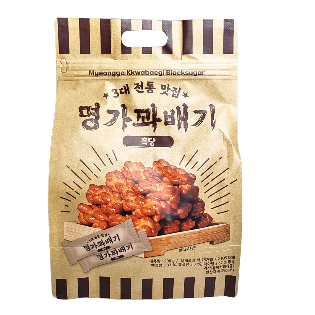 [Myeongga] Kkwabaegi Sesame / 명가 꽈배기 흑당 (500g)