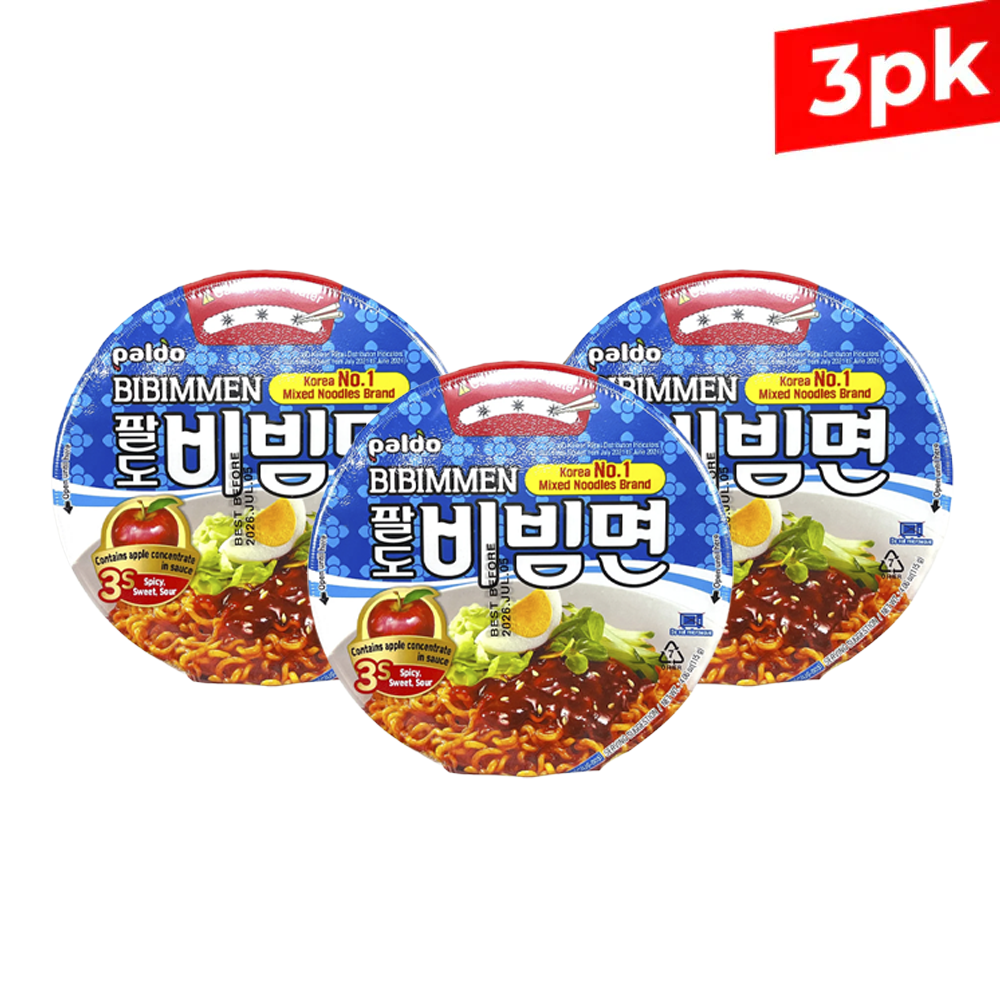[Paldo] Bibim Myun Bowl / 팔도 비빔면 사발면 큰컵 (115g x3)