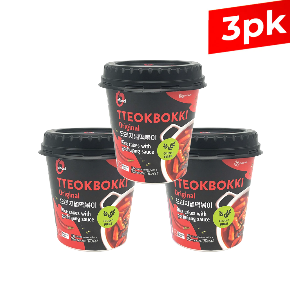 [Ofood] Tteokbokki Original Rice Cakes w. Gochujang Sauce Cup / 오푸드 컵 떡볶이 오리지널  작은컵(108g x3pk)