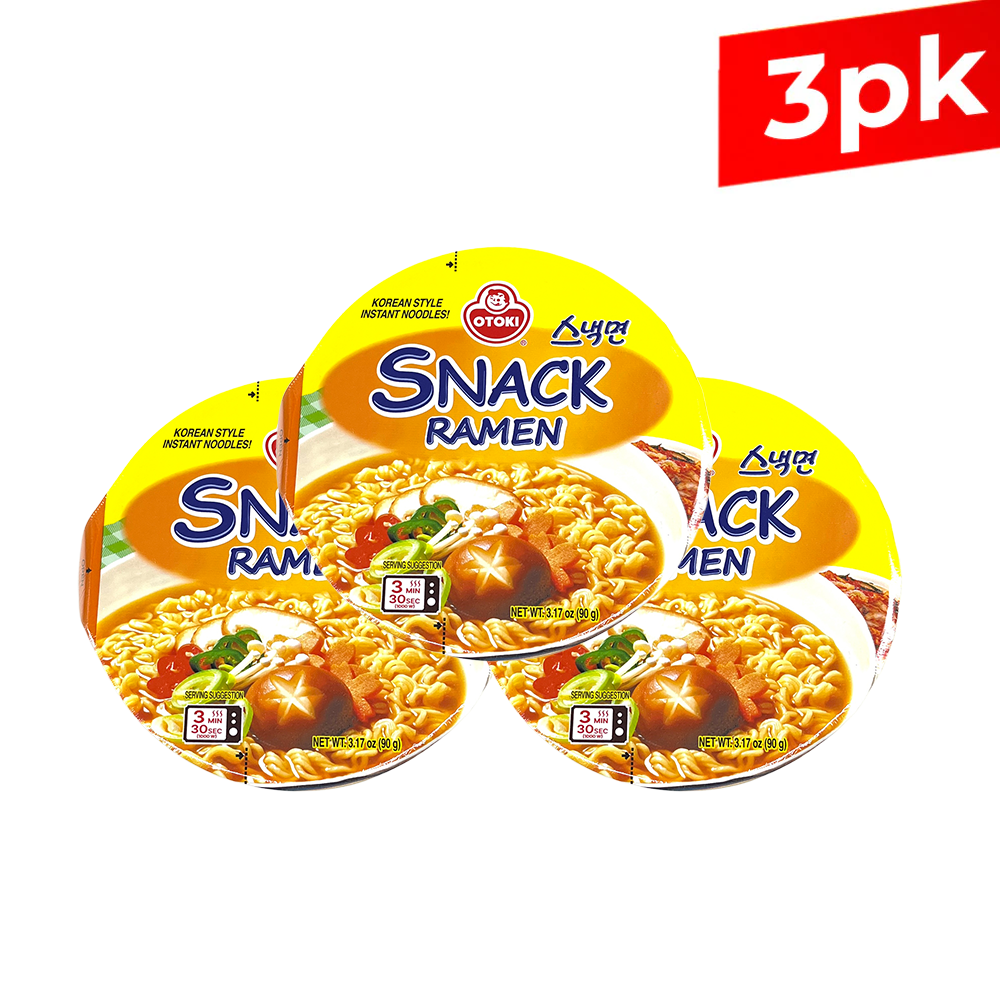 [Ottogi] Snack Ramen Bowl Cup / 오뚜기 스낵면 컵 라면 사발면 (90g x3pk)