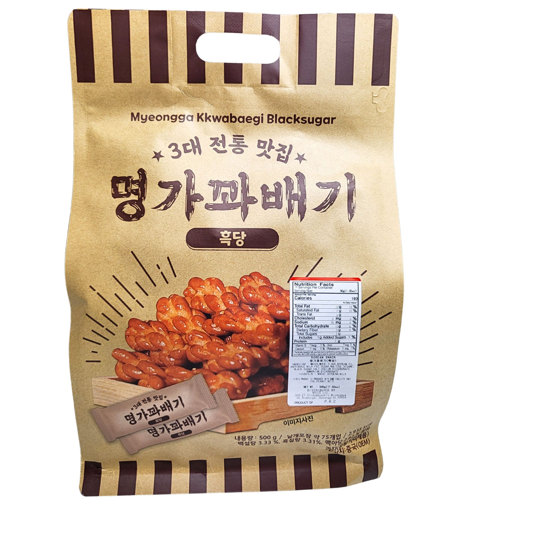[Myeongga] Kkwabaegi Sesame / 명가 꽈배기 흑당 (500g)