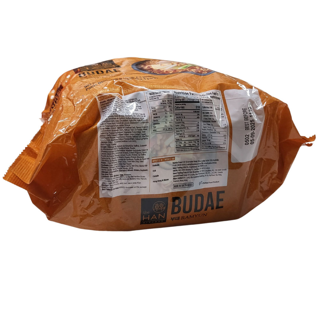 [The Han Kitchen] Budae Ramyun / 더한 포차 부대찌개 라면 (119gx4packs)