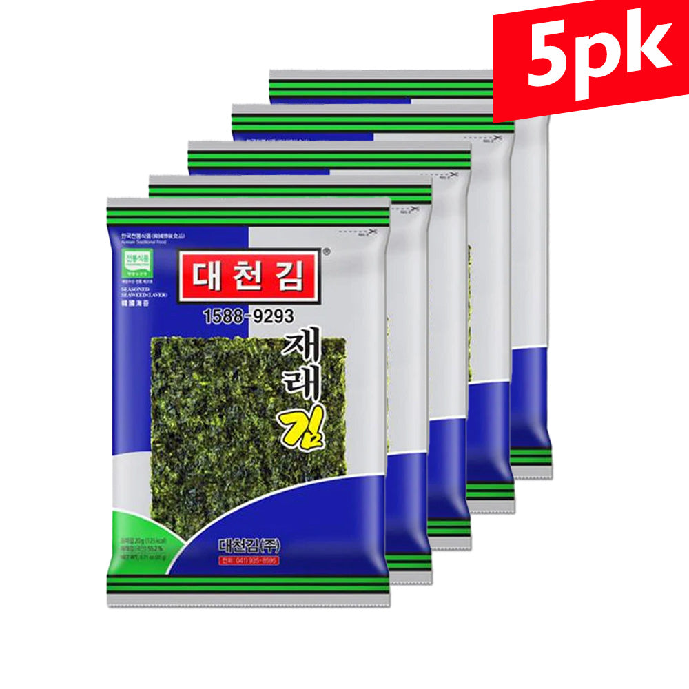 [Dae Chun] Seasoned Laver Jaerae / 대천 재래 김 (5pk)