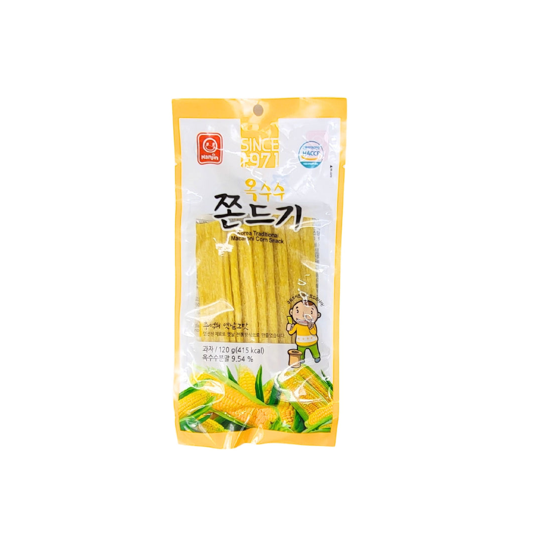 [Manjin] Korean Traditional Macaroni Corn Snack / 한진 옥수수 쫀드기 (120g)