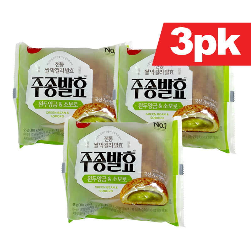 [Samlip] Green Beans Soboro Bread / 삼립 주종발효 완두앙금 & 소보로 (95g x3pk)