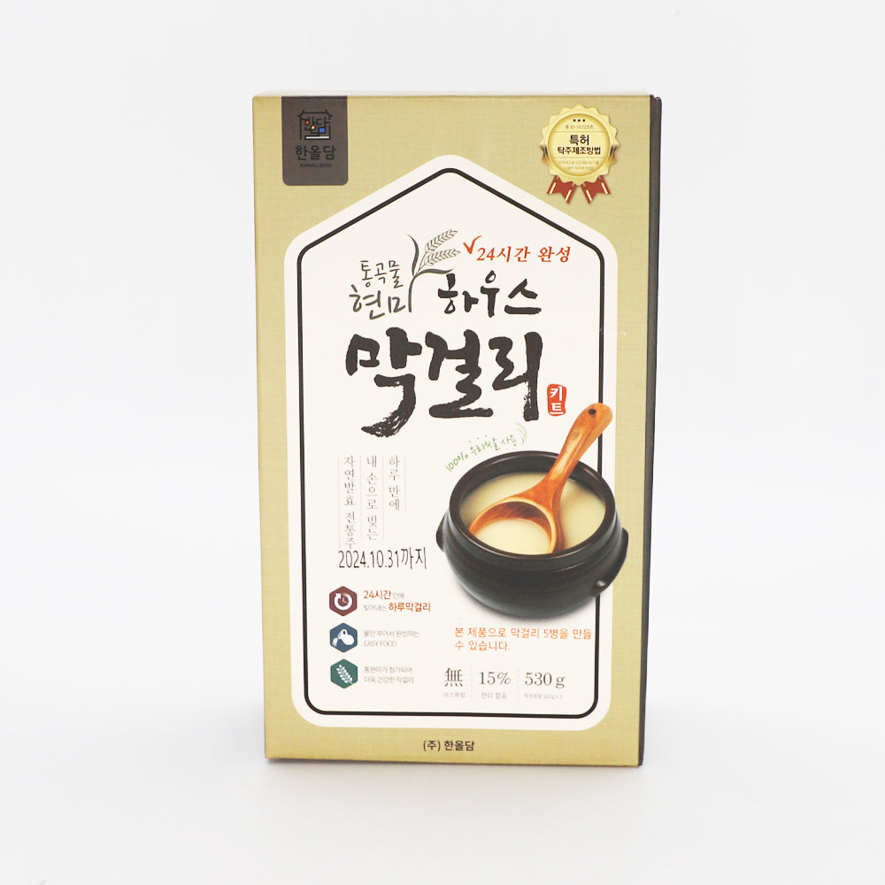 [Hanoldam] House Makgeolli Korean Rice Wine / 한올담 통곡물 현미 하우스 막걸리 레시피 키트 (530g)