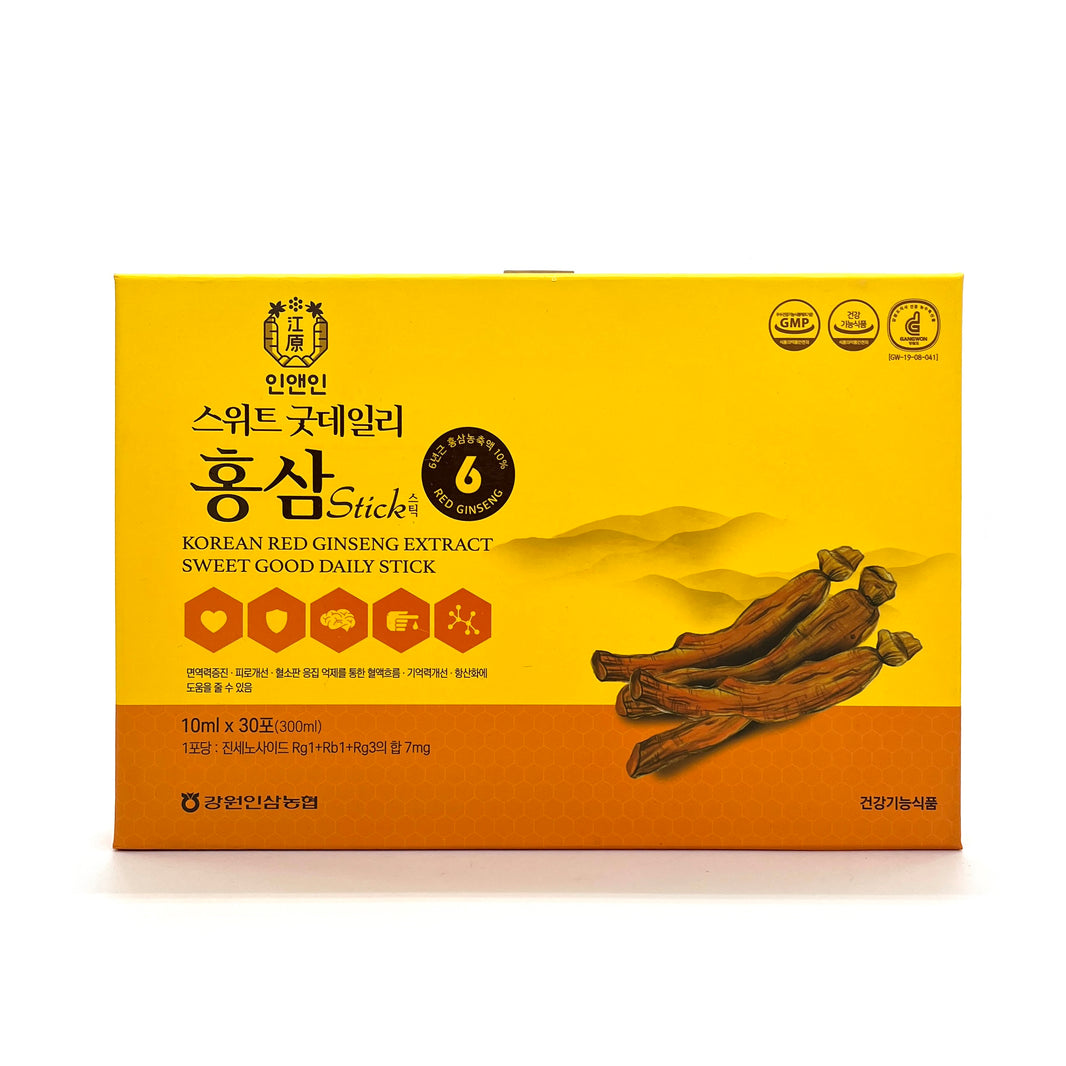 [NH]  Korean Red Ginseng Sweet Good Daily Stick / 강원 인삼 농협 인앤인 스위트 굿데일리 6년근 홍삼 스틱 (10ml x 30pks)