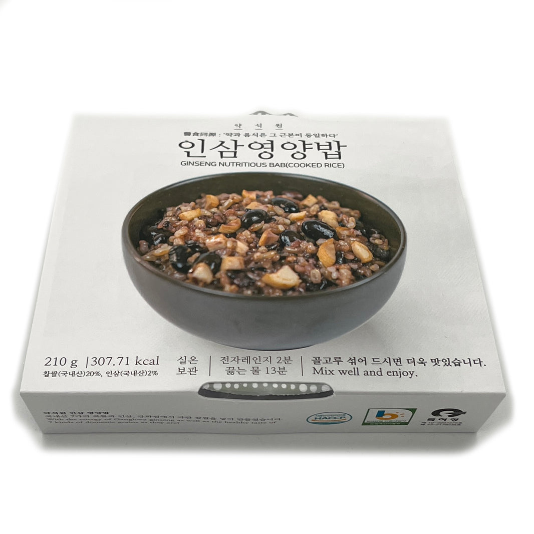 [Yakseokwon] Ginseng Nutritious Bab Cooked Rice / 약석원 인삼 영양 밥 (210g)