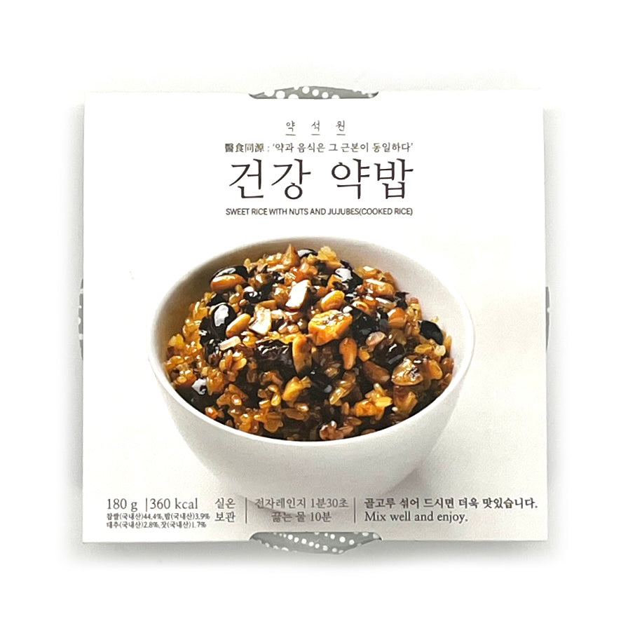 [Yakseokwon] Sweet Rice w. Nuts & Jusubes Multi Grained Cooked Rice / 약석원 건강 약밥 (180g)