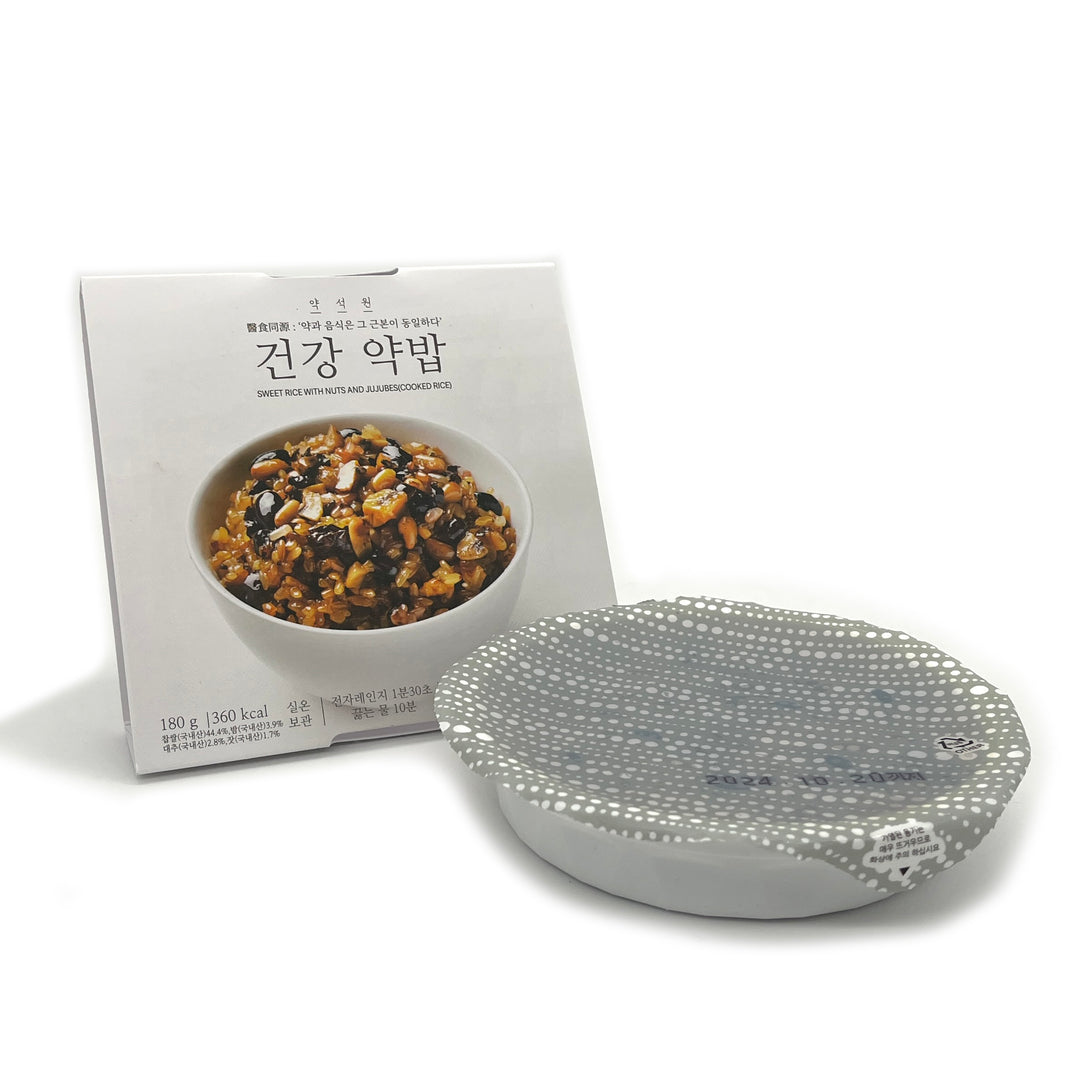 [Yakseokwon] Sweet Rice w. Nuts & Jusubes Multi Grained Cooked Rice / 약석원 건강 약밥 (180g)