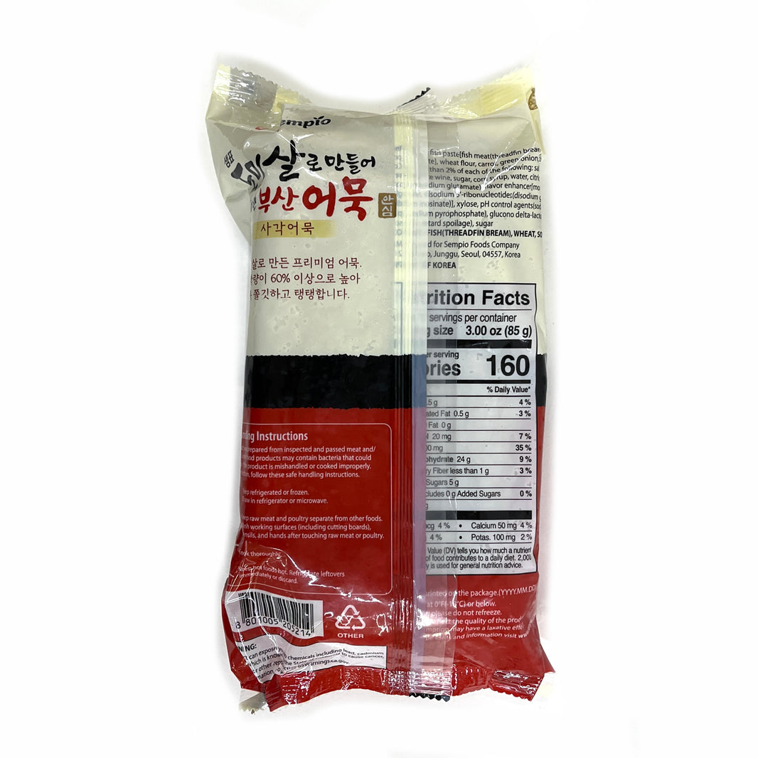 [Sempio] Busan Fish Cake Threadfin Bream / 샘표 도미살 부산 어묵 사각 (1kg)