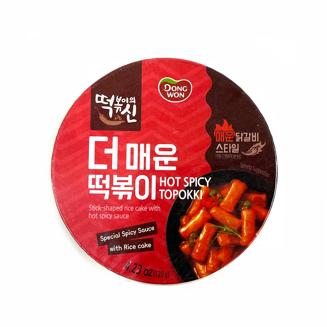 [Dongwon] Stick-Shaped Rice Cake w. Hot Spicy Sauce Cup / 동원 떡신 떡볶이의 신 더 매운 떡볶이 컵 (120g)