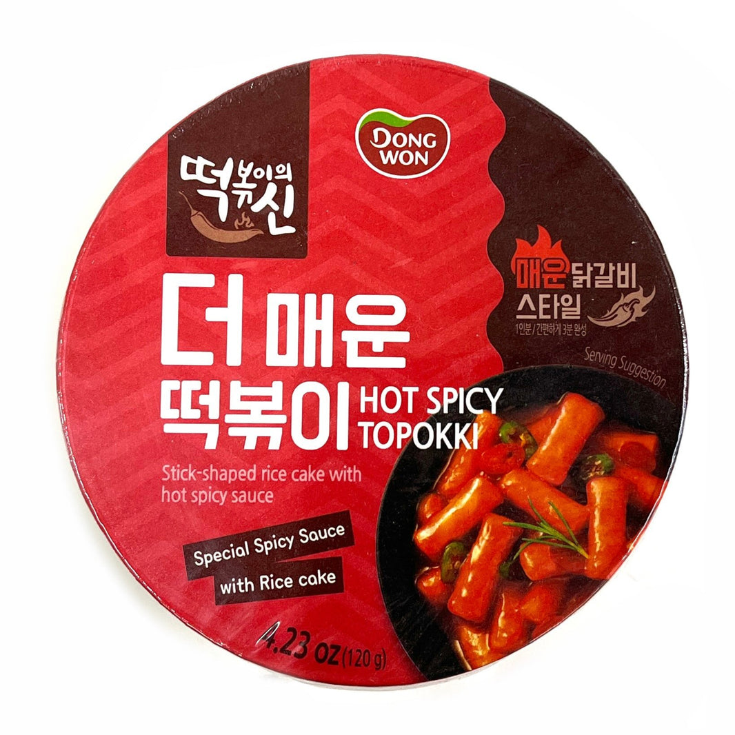 [Dongwon] Stick-Shaped Rice Cake w. Hot Spicy Sauce Cup / 동원 떡신 떡볶이의 신 더 매운 떡볶이 컵 (120g)