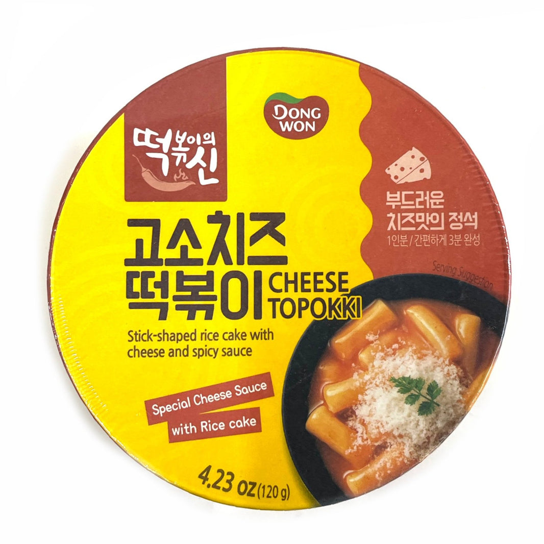 [Dongwon] Stick-Shaped Rice Cake w. Cheese & Spicy Sauce Cup / 동원 떡신 떡볶이의 신 고소 치즈 떡볶이 컵 (120g)