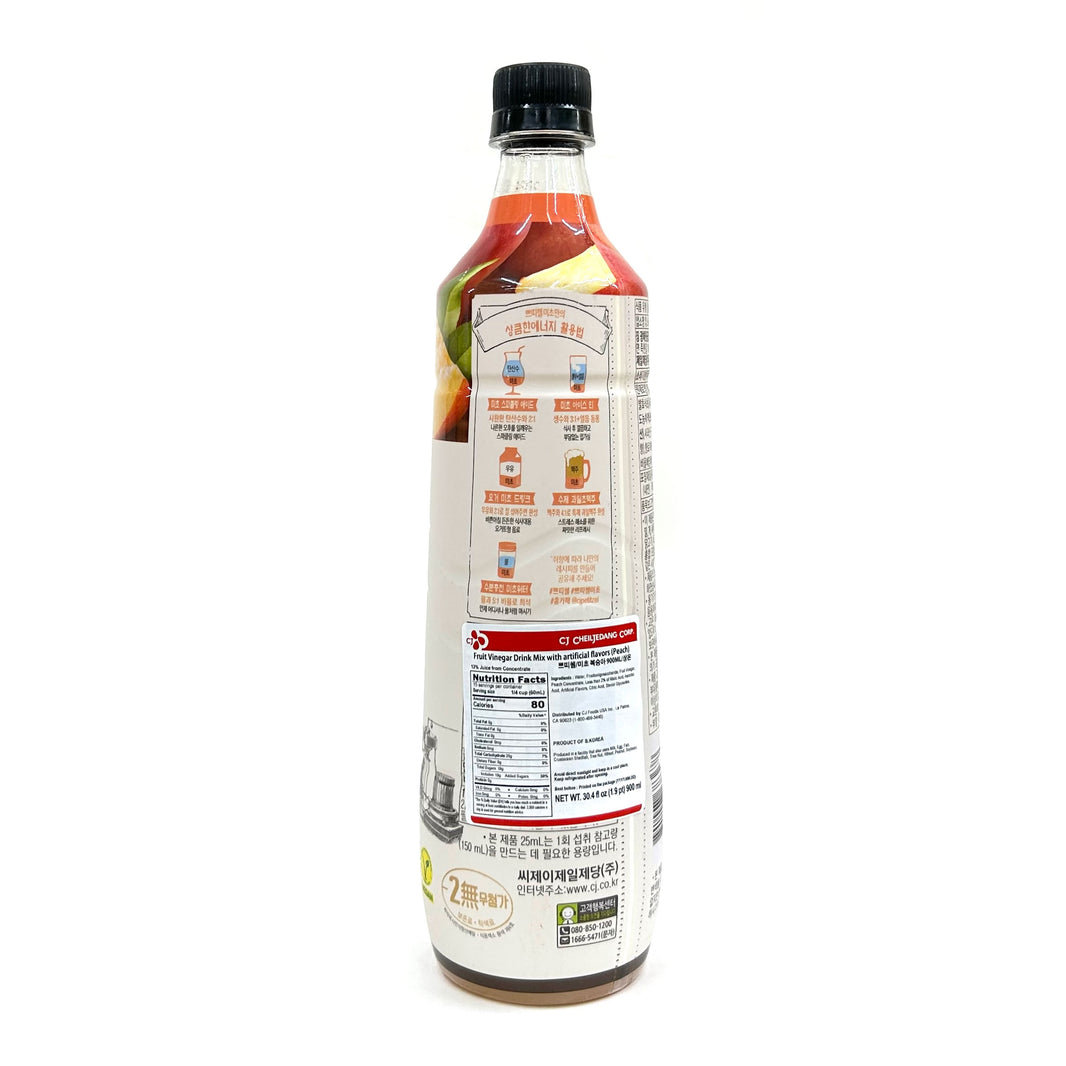 [CJ] Petitzel Fruit Vinegar for Drink Peach / CJ 쁘띠첼 미초 복숭아 (900ml)