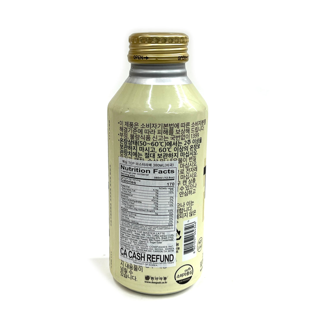 [Maxim] Espresso T.O.P Coffee Master Latte / 맥심 티오피 마스터 라떼 커피 (380ml)