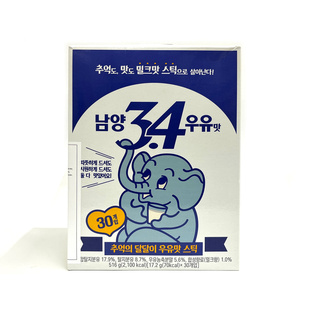 [Namyang] 3.4 Milk Flavor Stick / 남양 3.4 우유맛 축억의 달달이 우유맛 스틱 (30sticks)
