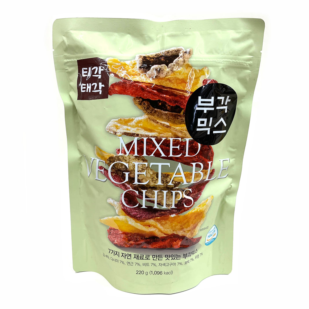 [Tigaktegak] Mixed Vegetable  Chips / 티각태각 부각 믹스 칩 (Big Size 220g)