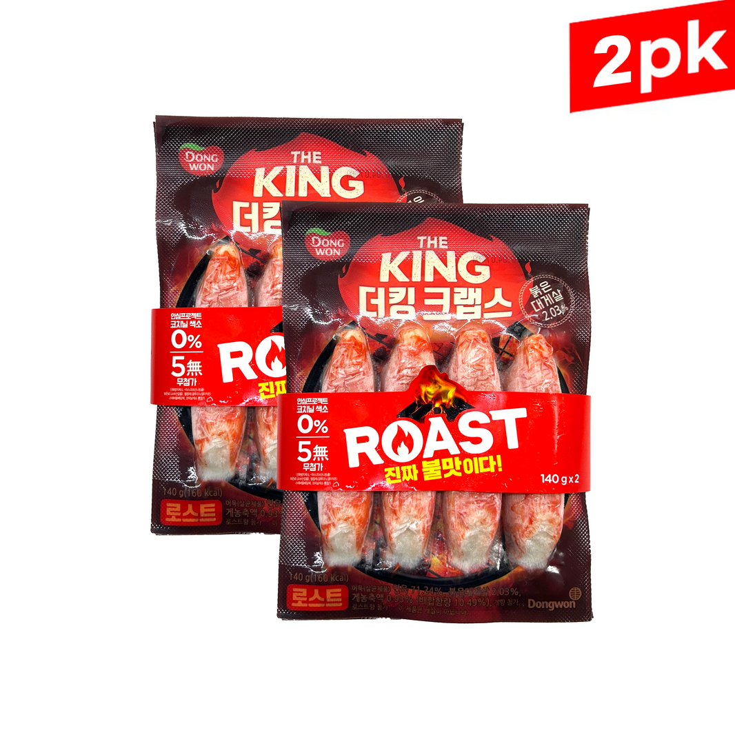 [Dongwon] The king Crabs Flavor Roast / 동원 더 킹 크랩스 불맛 (140g x 2 Packs)