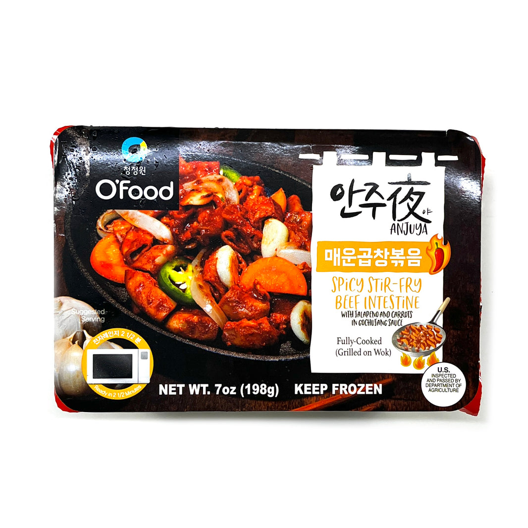 [O'Food] Spicy Stir-Fry Beef Intestine  / 청정원 오푸드 안주야 매운 곱창 볶음 (7oz)