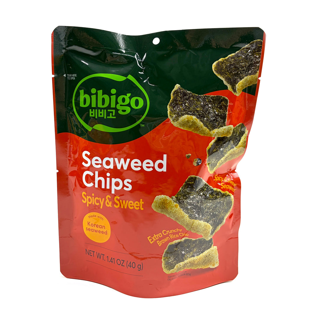 [Bibigo] Seaweed Chip Spicy & Sweet / 비비고 칩 매콤달콤 김부각 칩 (40g)