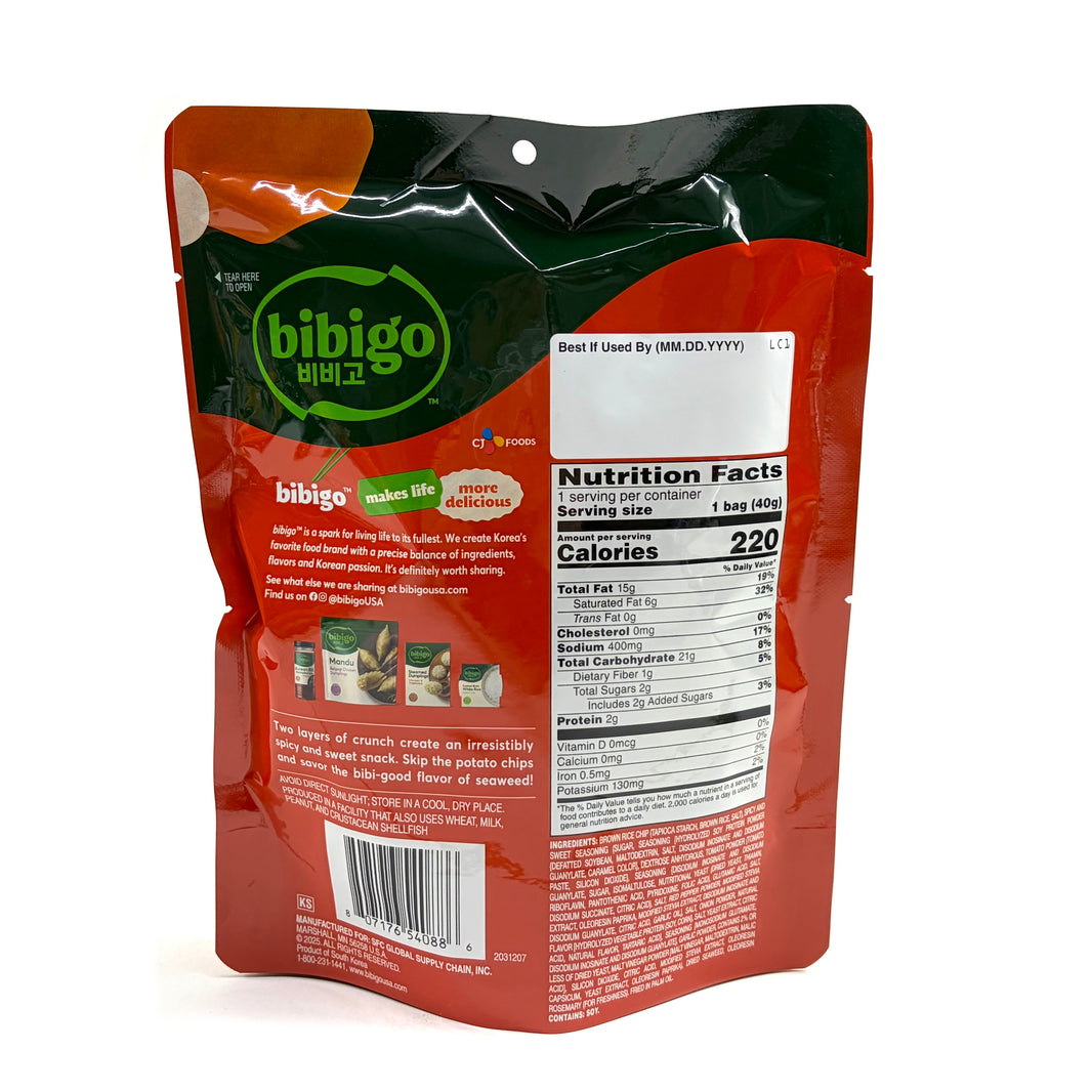 [Bibigo] Seaweed Chip Spicy & Sweet / 비비고 칩 매콤달콤 김부각 칩 (40g)