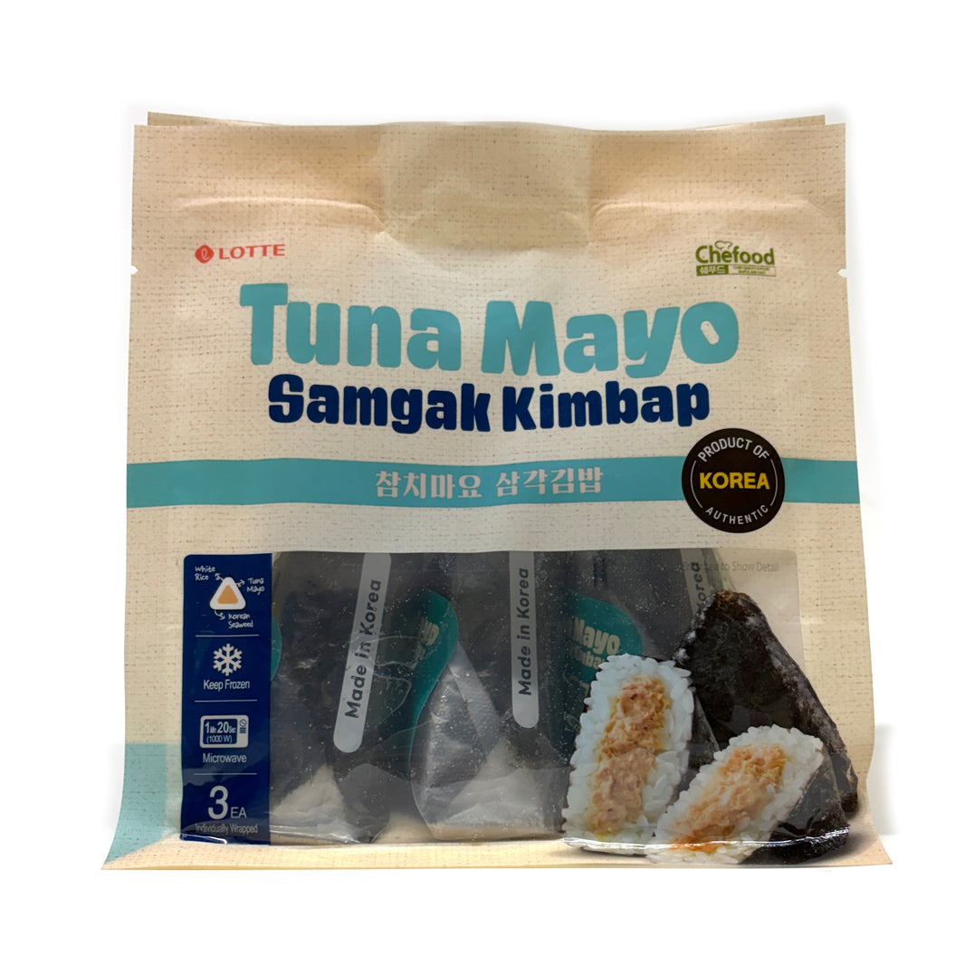 [Lotte] Tuna Mayo Samgak Kimbap / 롯데 참치 마요 삼각김밥 냉동 김밥 (3ea)