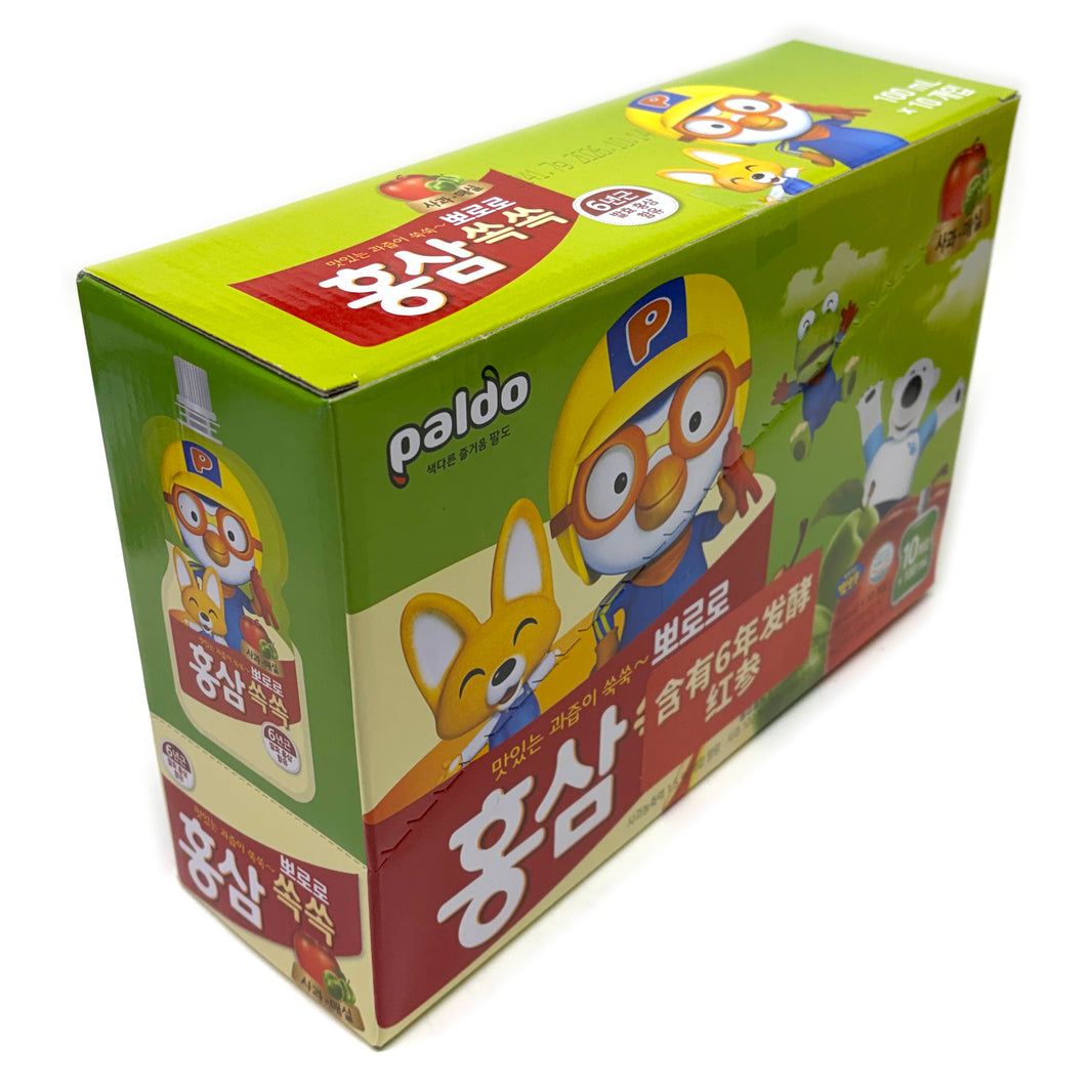 [PALDO] Pororo Red Ginseng Drink Apple & Plum / 팔도 뽀로로 홍삼 드링크 사과 매실 (100ml x10pk)