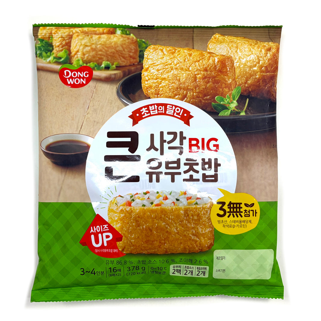 [Dongwon] Seasoned Fried Bean Curd Big Square / 동원 큰 사각 유부 초밥 (378g)