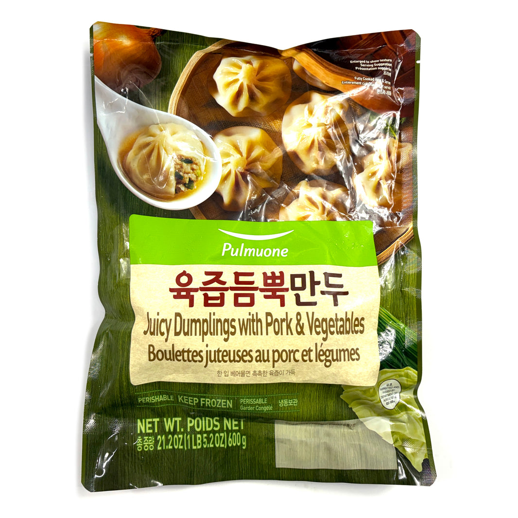 [Pulmuone] Juicy Dumplings w. Pork & Vegetables / 풀무원 육즙 듬뿍 만두 (600g)