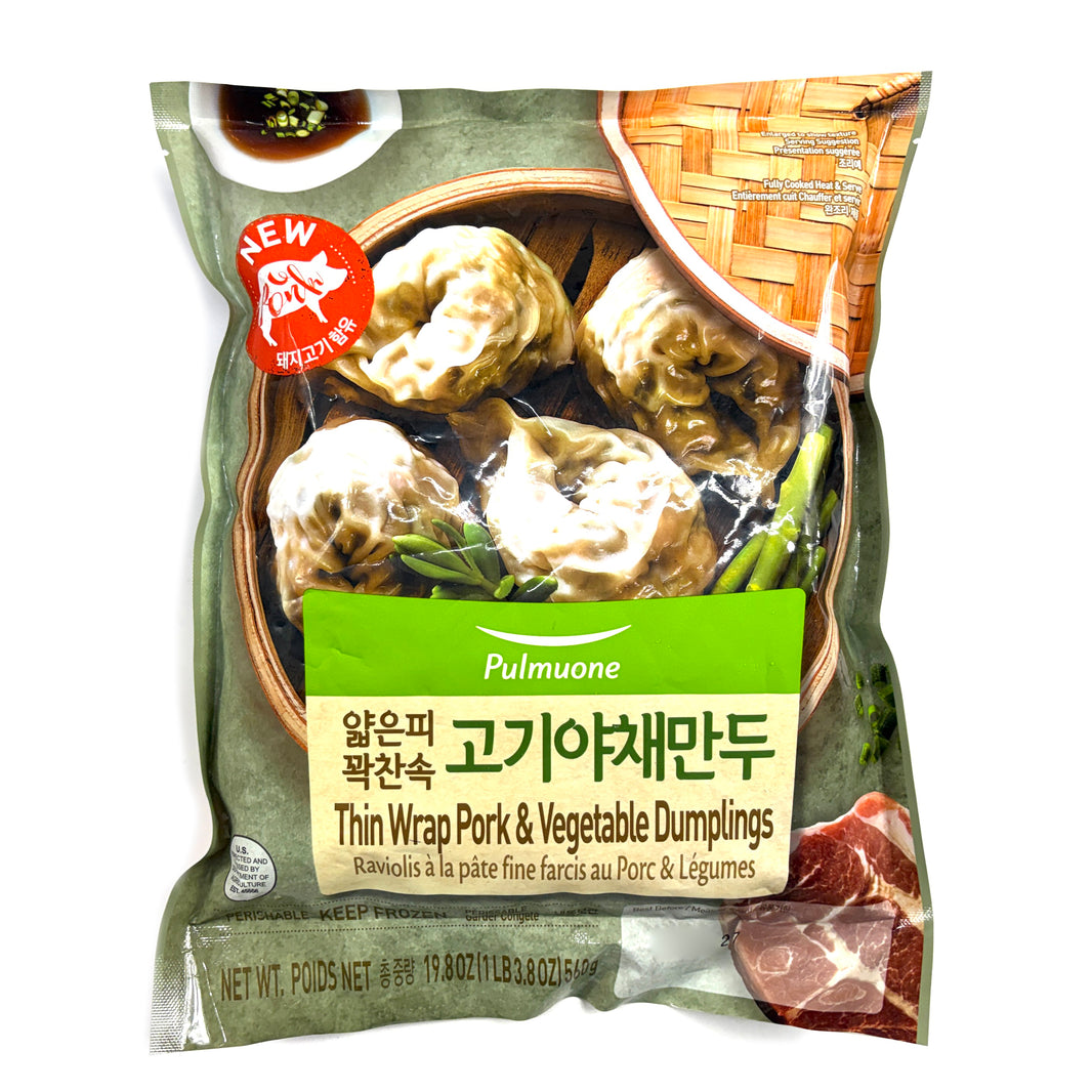 [Pulmuone] Pork & Vegetable Dumplings / 풀무원 고기 야채 냉동 만두 (560g)