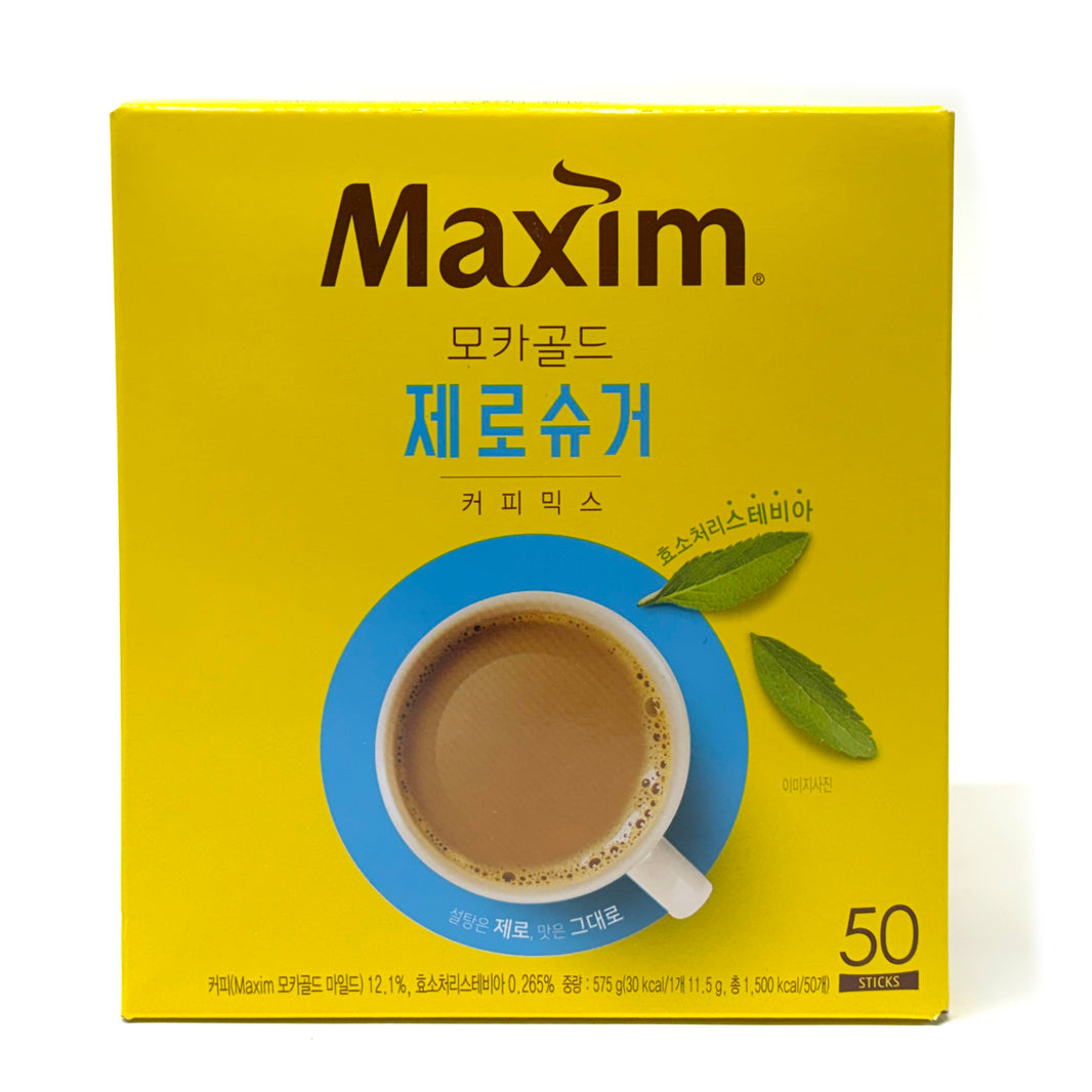 [Maxim] Mocha Gold Zero Sugar Coffee Mix / 맥심 모카골드 제로 슈거 스테비아 커피 믹스(50ea)