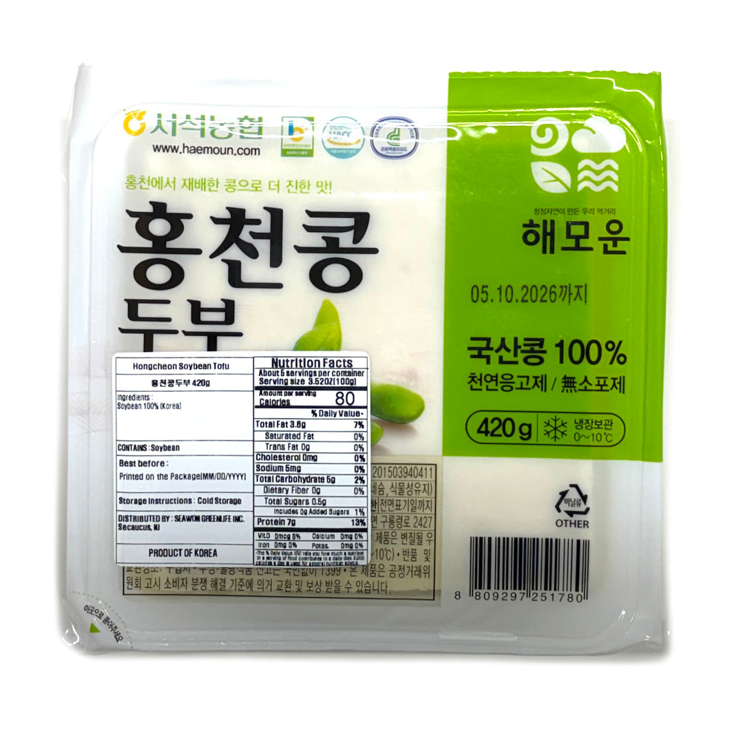 [NH] Hongcheon Soybean Tofu from Korea / 서석 농협 한국 직송 홍천 콩 두부 (420g)