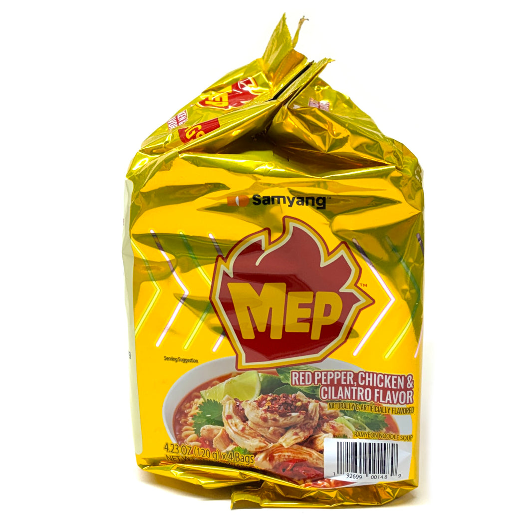[Samyang] Mep Ramen Red Pepper, Chicken & Cilantro Flavor / 삼양 맵 닭고기 맛 라면 (120g x 4pk)